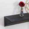 Small Wedge Wood Floating Wall Shelf - Black